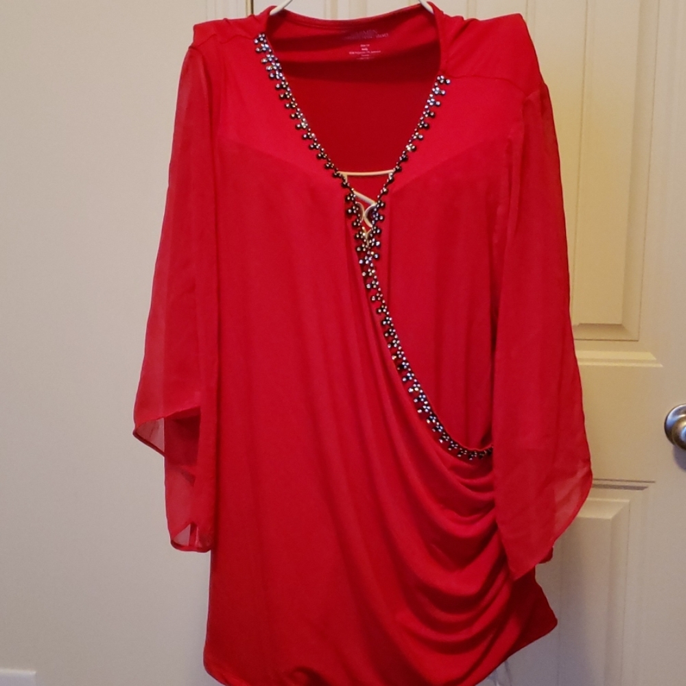 Womens Carmen angel sleeve blouse